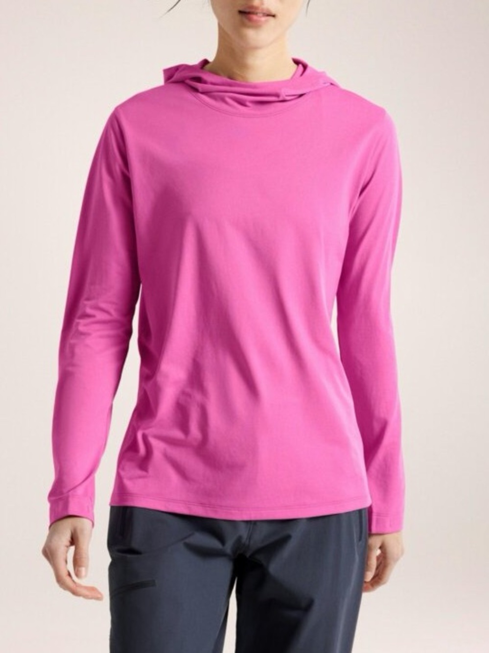 Arc'teryx Women's Pink Taema Hooded Light Breathable Long Sleeve Top Sz M